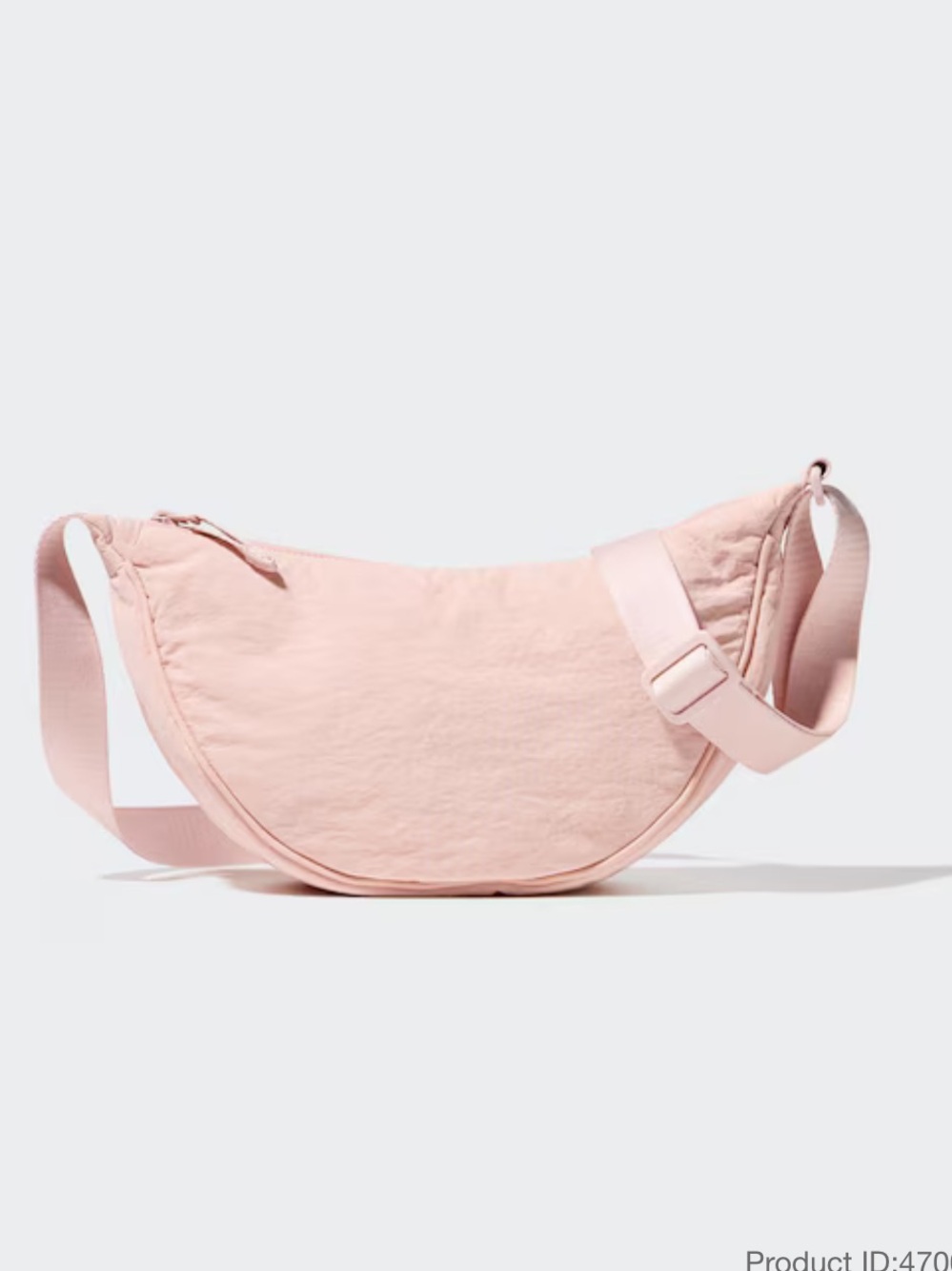 Uniqlo round mini shoulder bag, pink